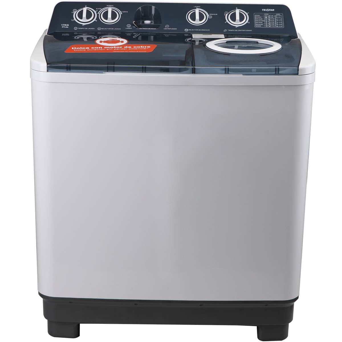 Lavadora Semiautomática 17KG TLS017620CF - Telstar Latinoamérica